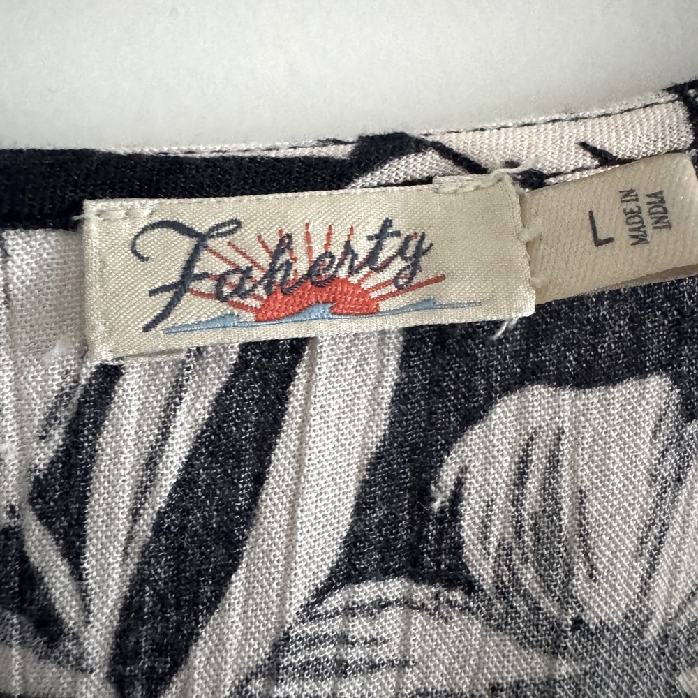 Faherty Blue and White Flutter Sleeve Maxi Dress - Picture 4 of 7